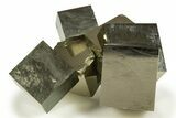 Shiny, Natural Pyrite Cube Cluster - Navajun, Spain #305236-1